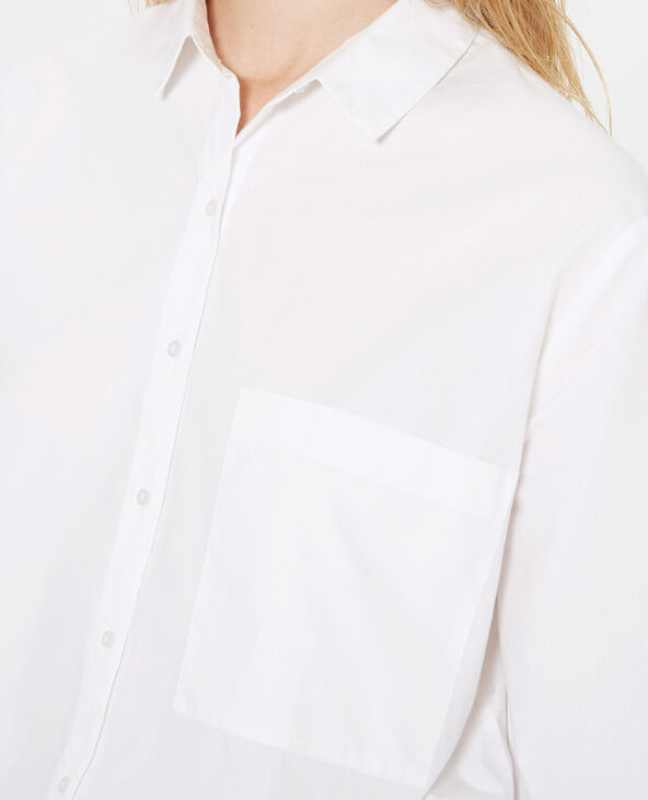 Chemise poche poitrine blanc - Pimkie