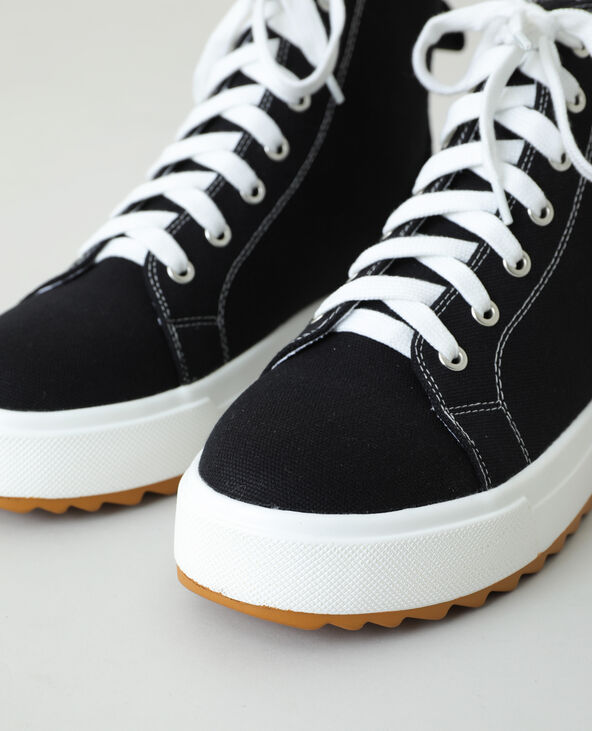 Baskets hautes plateformes noir - Pimkie