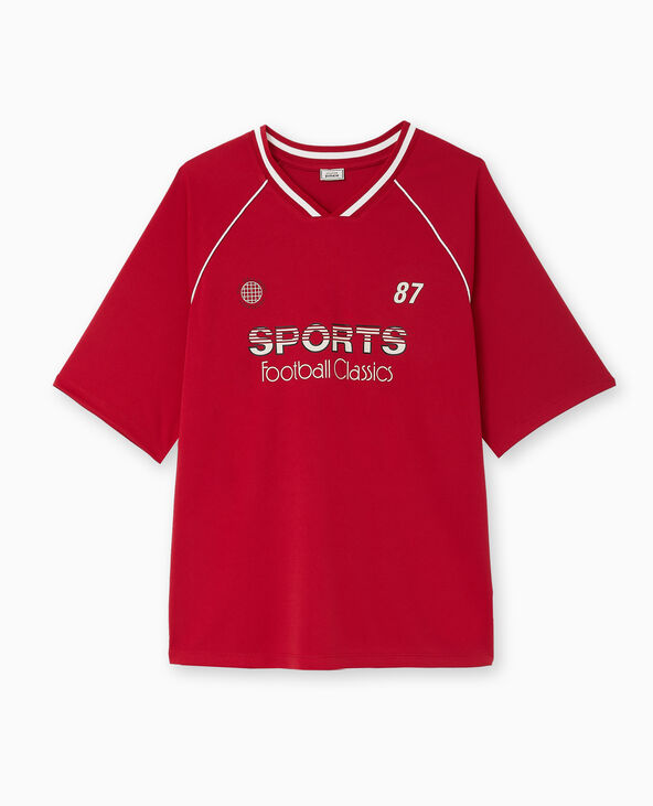 Maillot de foot oversize rouge - Pimkie