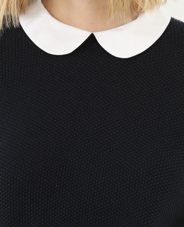 Pull col claudine bleu marine - Pimkie