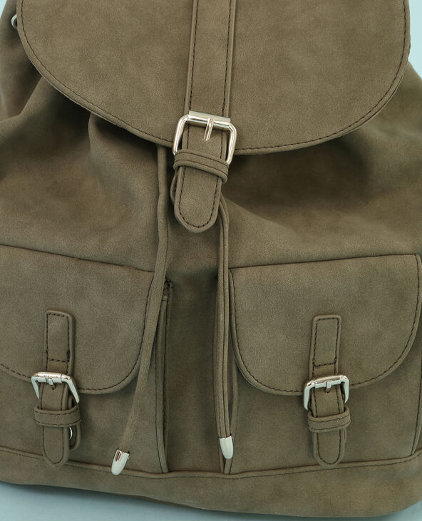Sac à dos suédine vert kaki - Pimkie