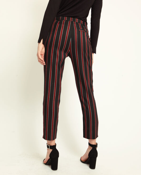 Pantalon city rayé noir - Pimkie