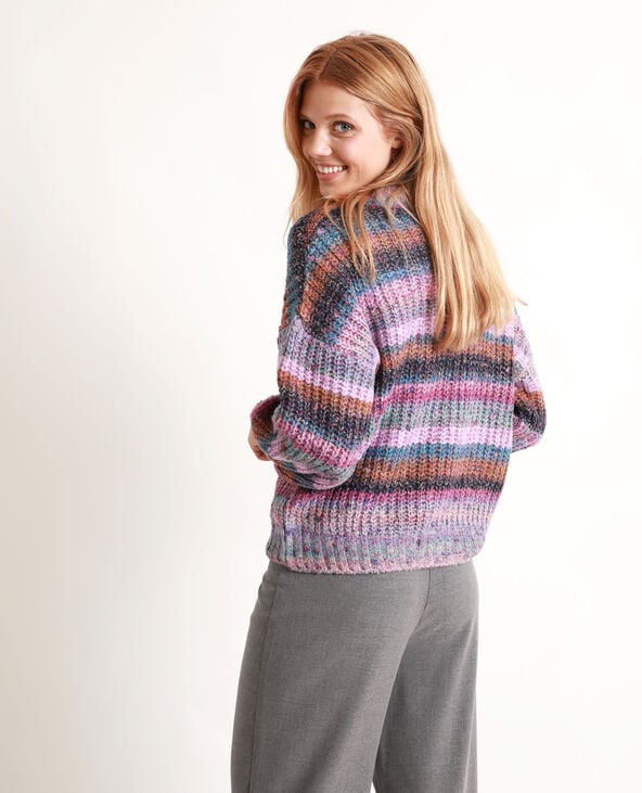 Pull chaud rayé violet - Pimkie