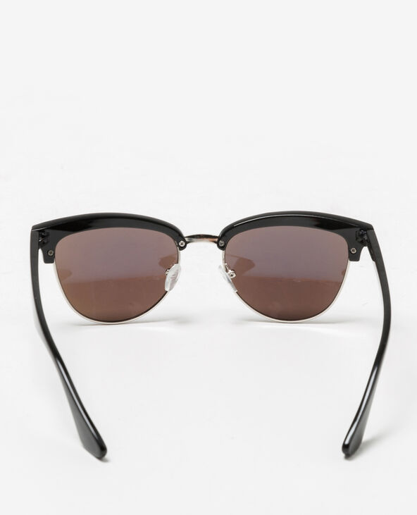 Lunettes de soleil effet miroir noir - Pimkie