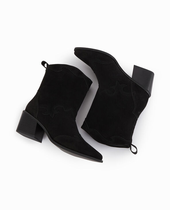 Boots santiags en suédine noir - Pimkie