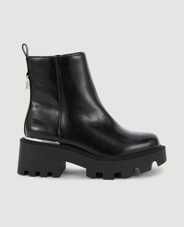 Boots semelles chunky avec détails métal noir - Pimkie