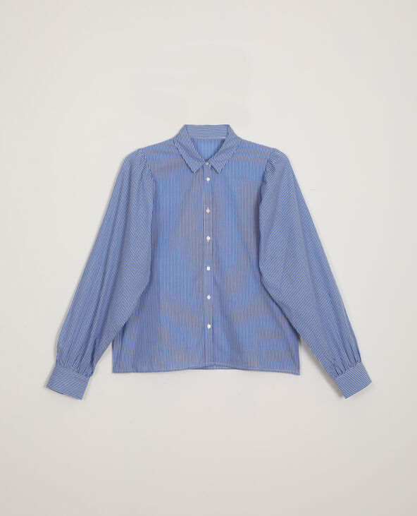 Chemise manches ballon bleu foncé - Pimkie