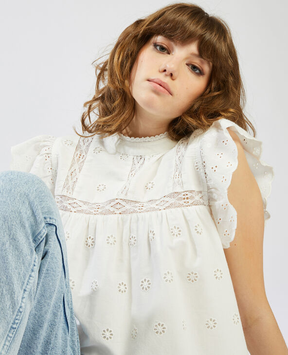 Haut en dentelle blanc - Pimkie