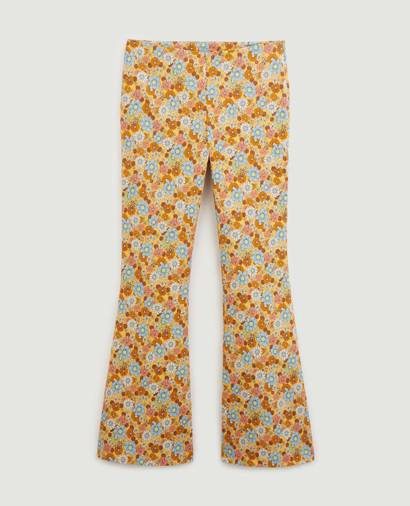 Pantalon flare fleuri shop