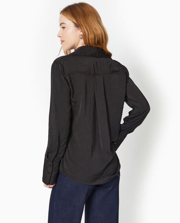 Blouse manches longues avec col noir - Pimkie
