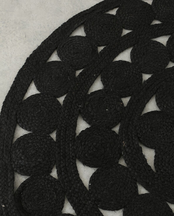 Tapis mandala en jute noir - Pimkie
