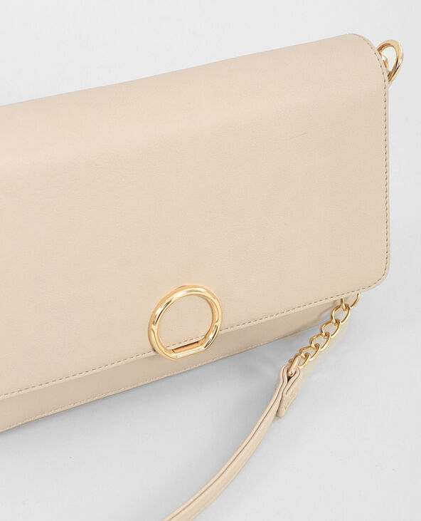 Sac pochette anneau doré beige - Pimkie