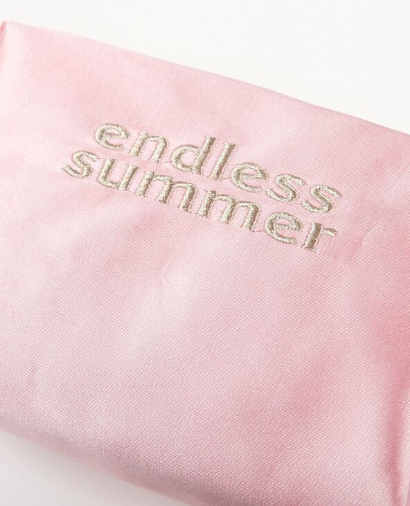 Trousse de maquillage satinée beige - Pimkie