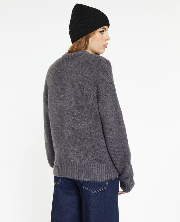 Pull col rond gris clair - Pimkie