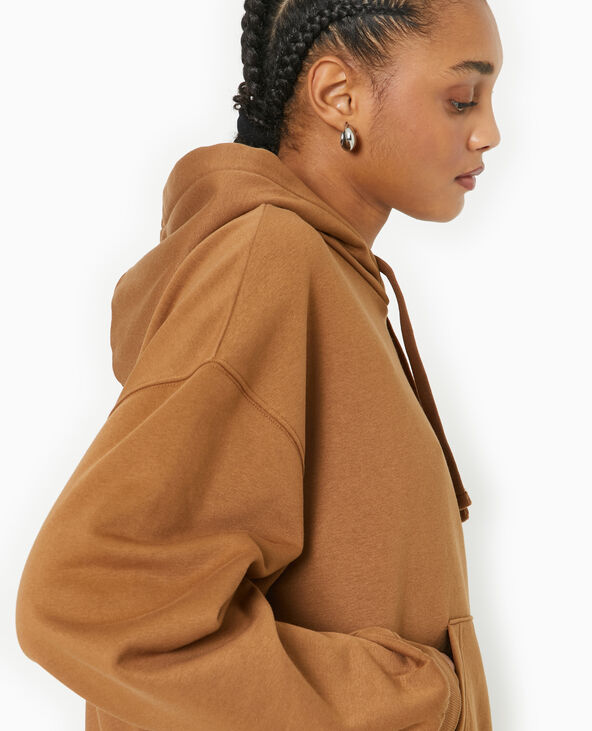Sweat capuche avec poche devant marron - Pimkie