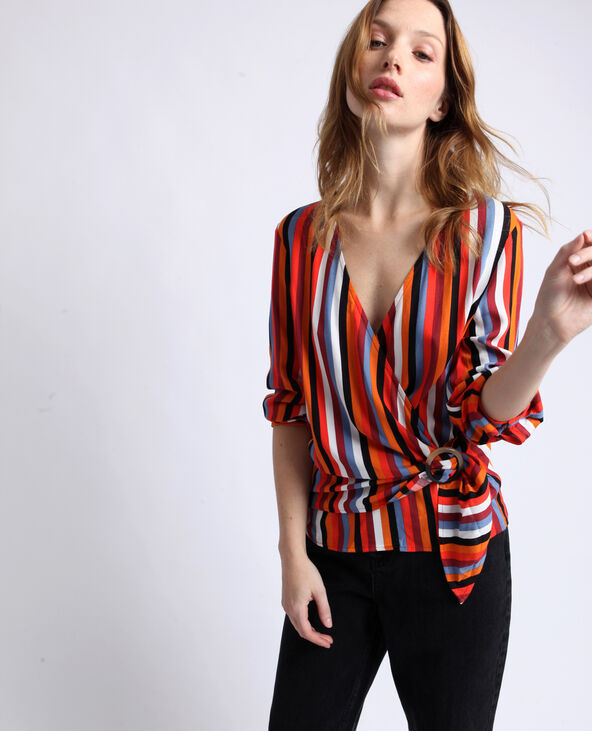 Blouse cache-cœur rouge - Pimkie