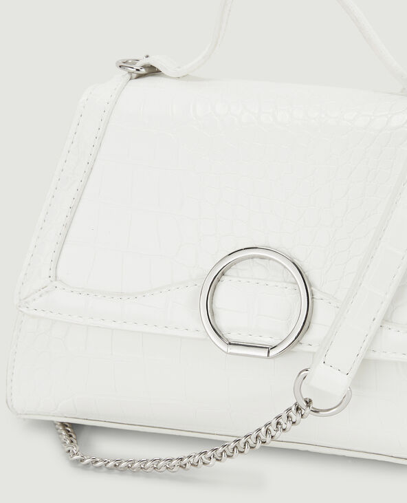 Sac boxy façon croco blanc - Pimkie