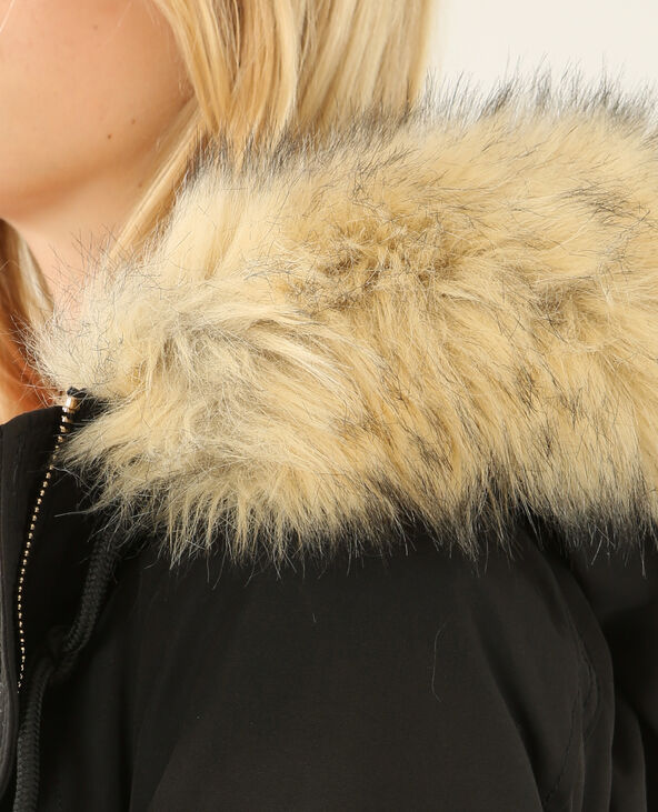 Parka longue à capuche noir - Pimkie