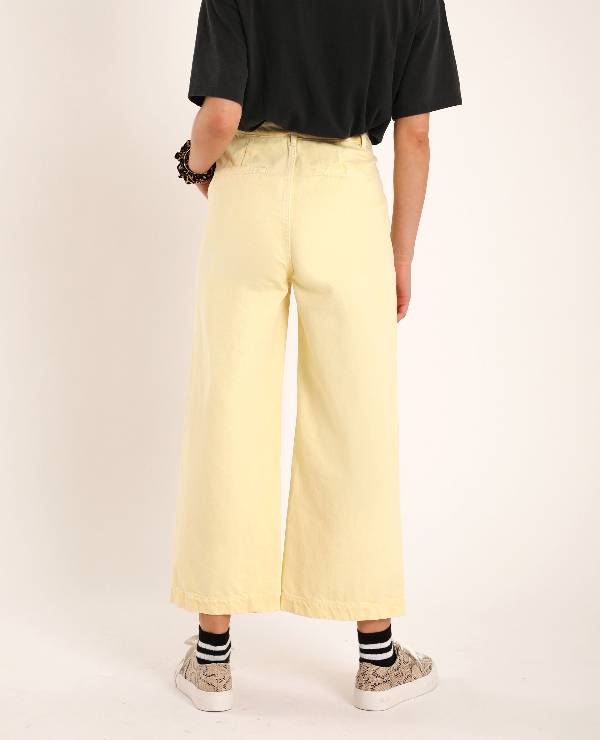 Jean wide leg beige