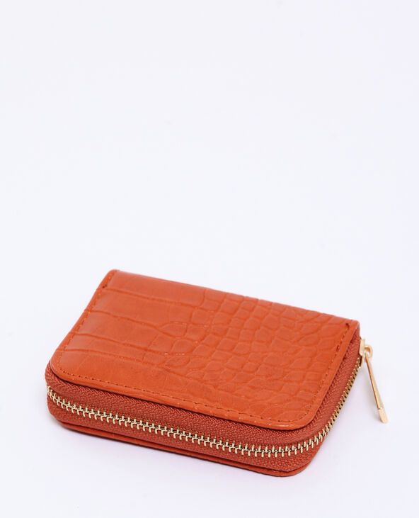 Porte-monnaie croco camel - Pimkie