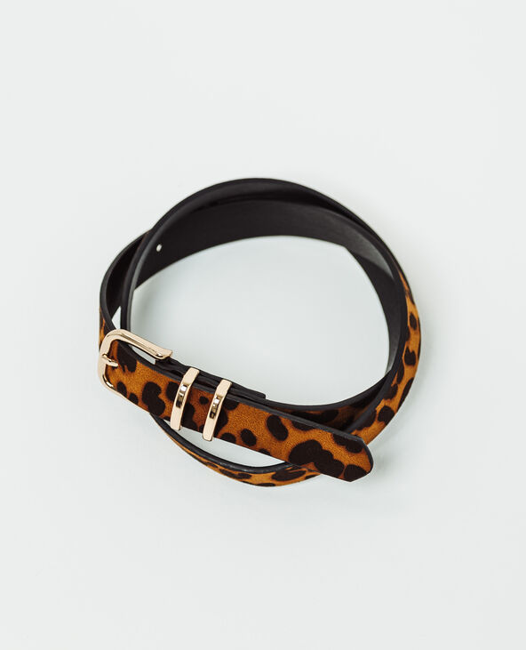 Ceinture imprimé léopard noir - Pimkie
