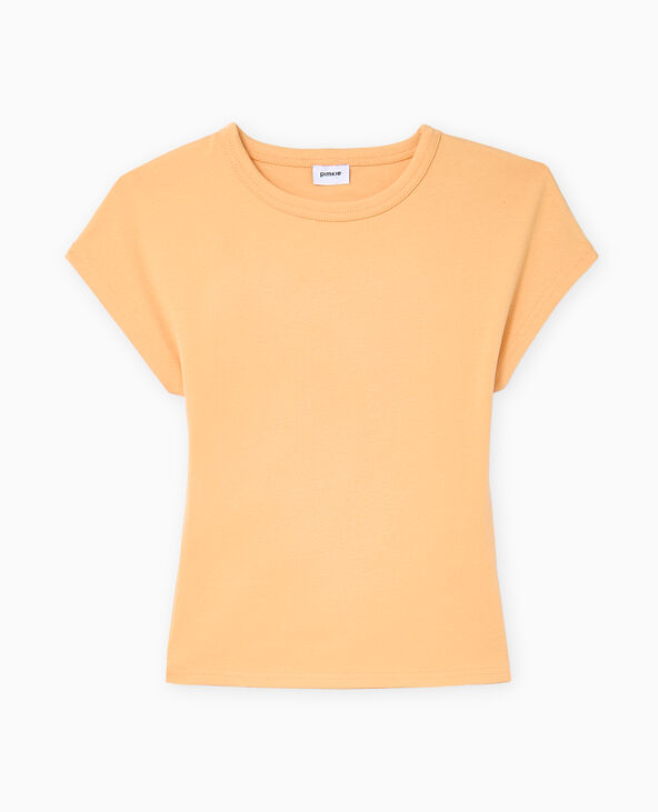 T-shirt ajusté manches raccourcies orange - Pimkie