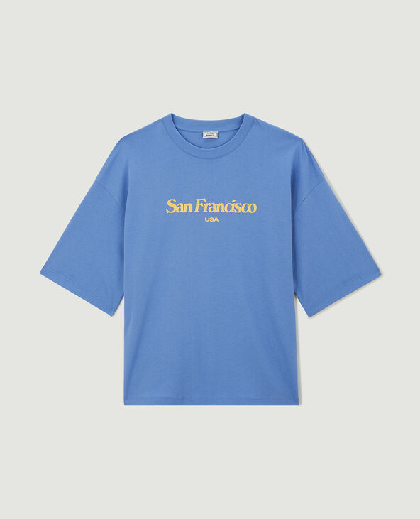 T-shirt oversize imprimé bleu - Pimkie