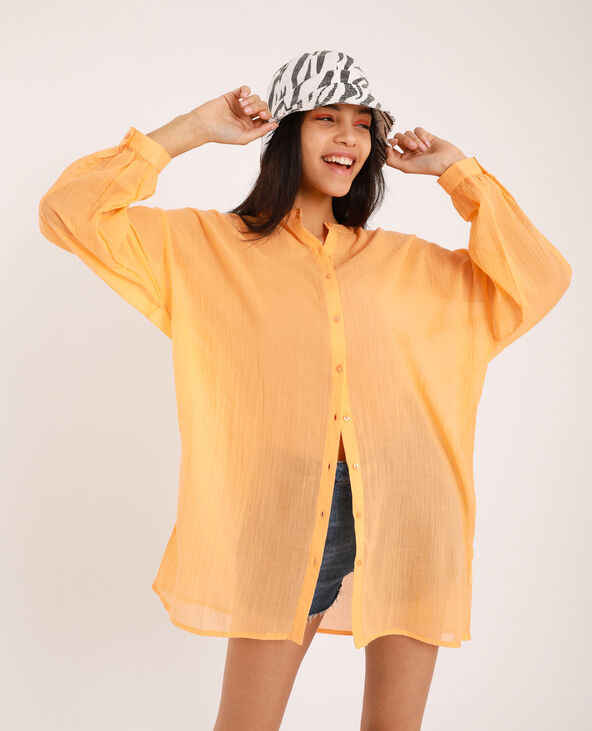 Chemise col mao orange - Pimkie