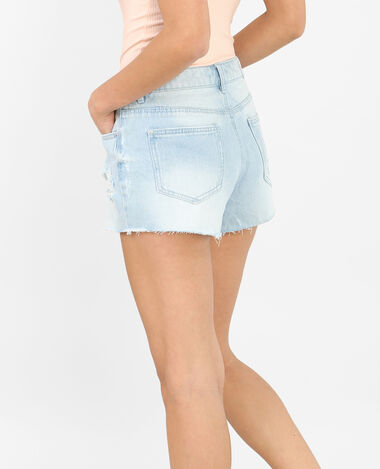 Short en jean destroy bleu - Pimkie