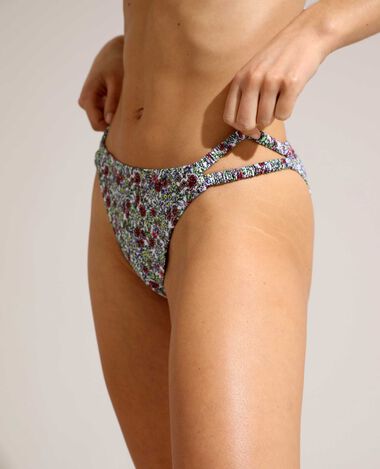 Bas de maillot de bain culotte à fleurs écru - Pimkie