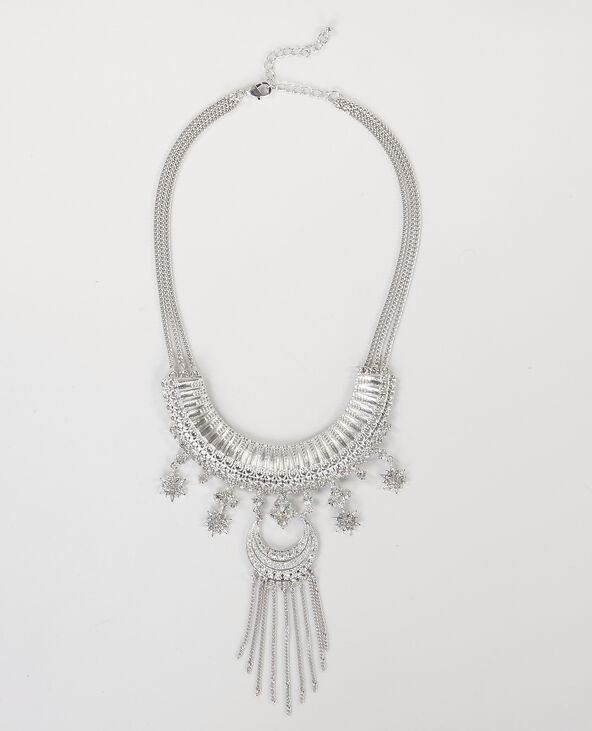 Collier plastron argenté - Pimkie