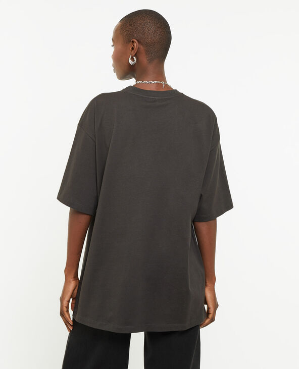 T-shirt oversize avec print gris foncé - Pimkie