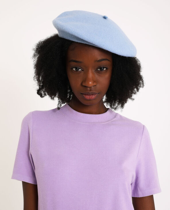 Beret en laine bleu clair - Pimkie