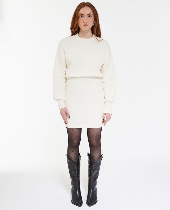 Robe-pull en maille avec taille resserrée taupe - Pimkie