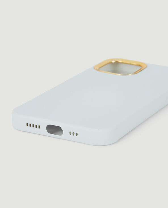 Coque iPhone contour doré écru - Pimkie