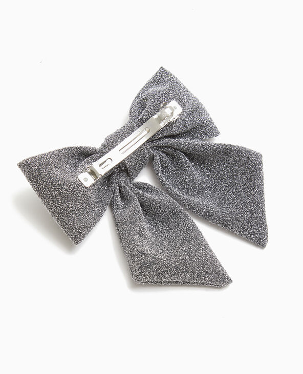 Barrette avec nœud argenté argenté - Pimkie