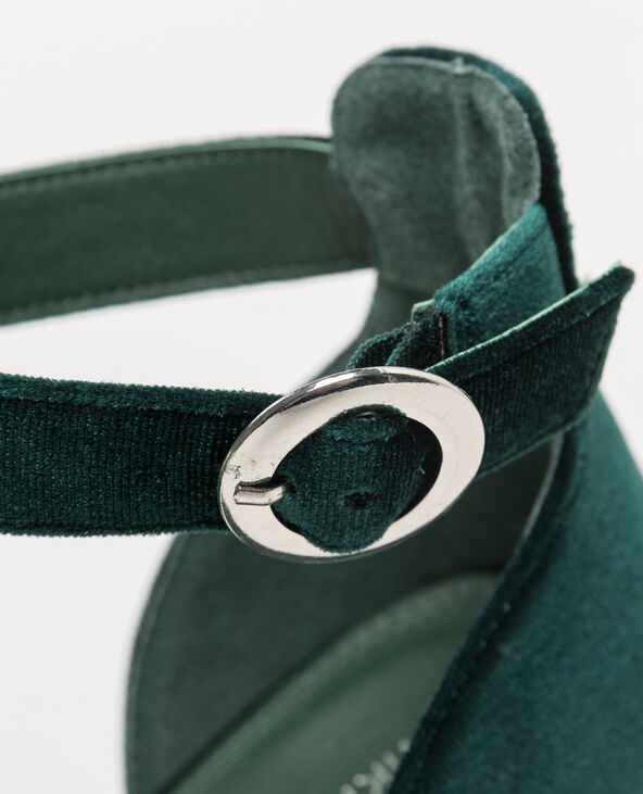 Sandales velours vert foncé - Pimkie
