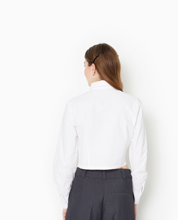 Chemise courte manches longues  blanc - Pimkie