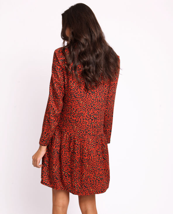 Robe leopard rouge outlet