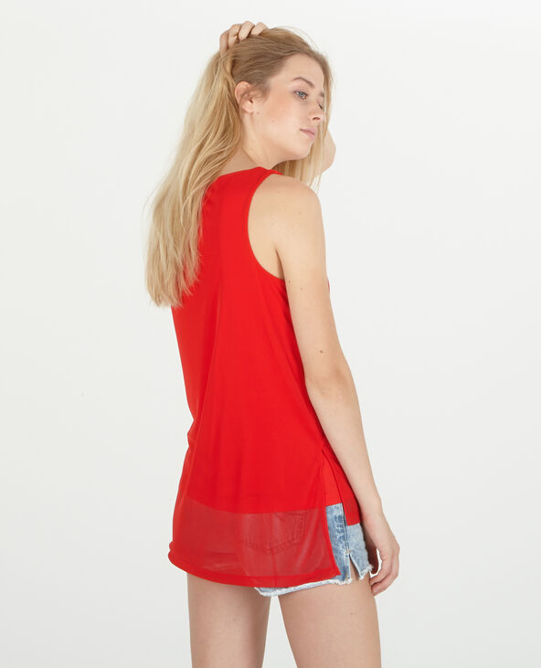 Top fluide bijou rouge - Pimkie