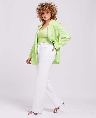 Jean large uni blanc - Pimkie