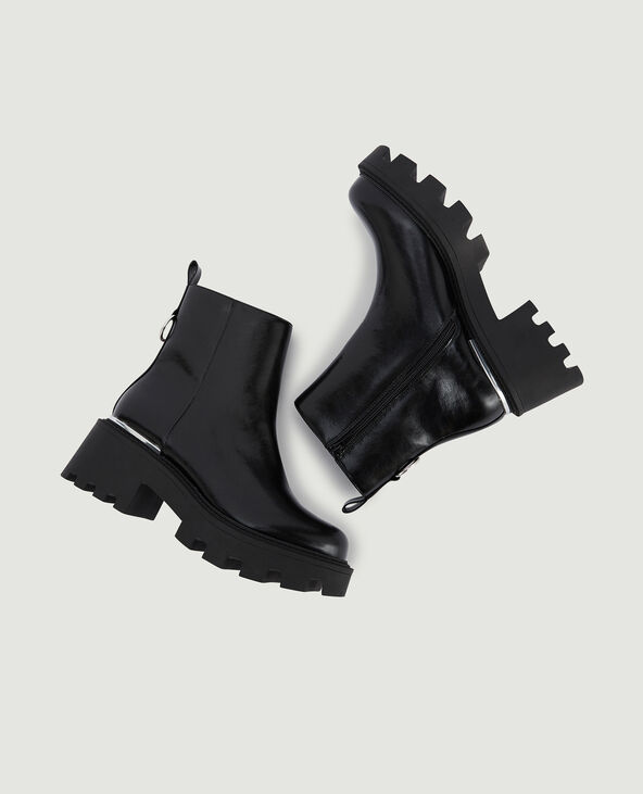 Boots semelles chunky avec détails métal noir - Pimkie