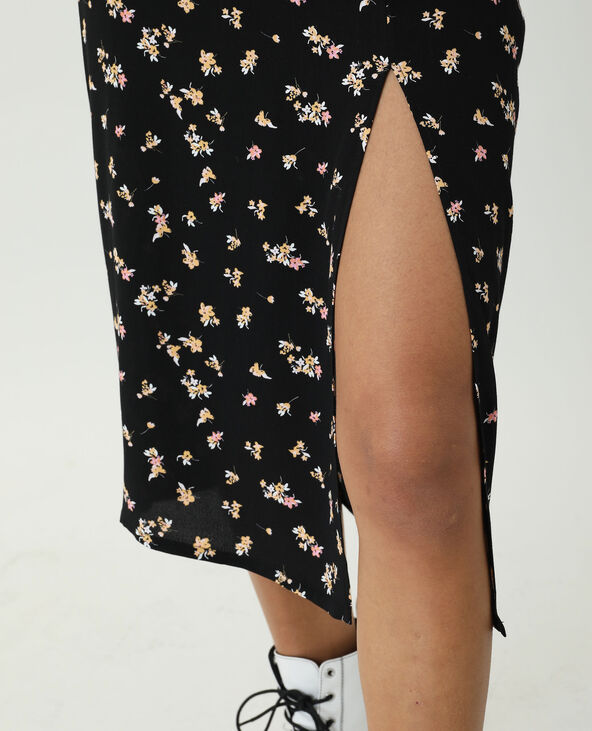 Jupe longue fleurie noir - Pimkie