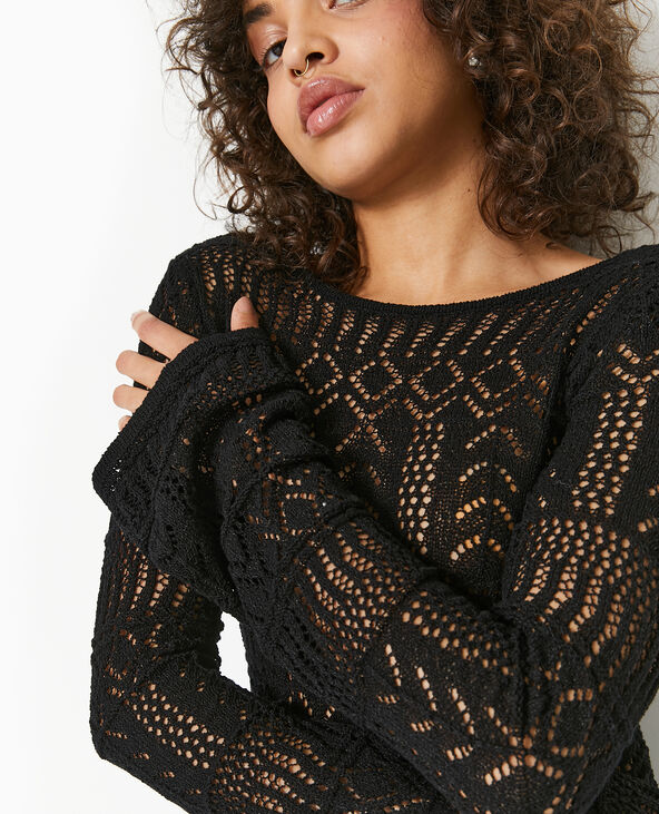 Robe crochet noire online