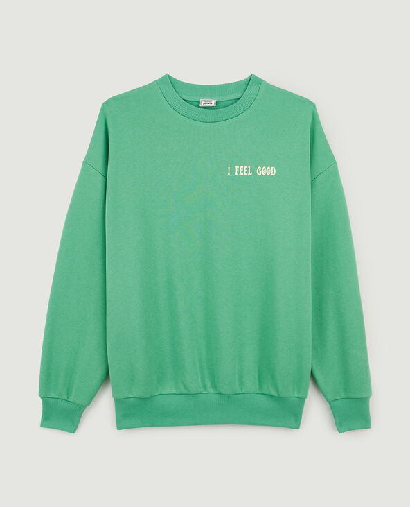 Sweat col rond vert olive - Pimkie