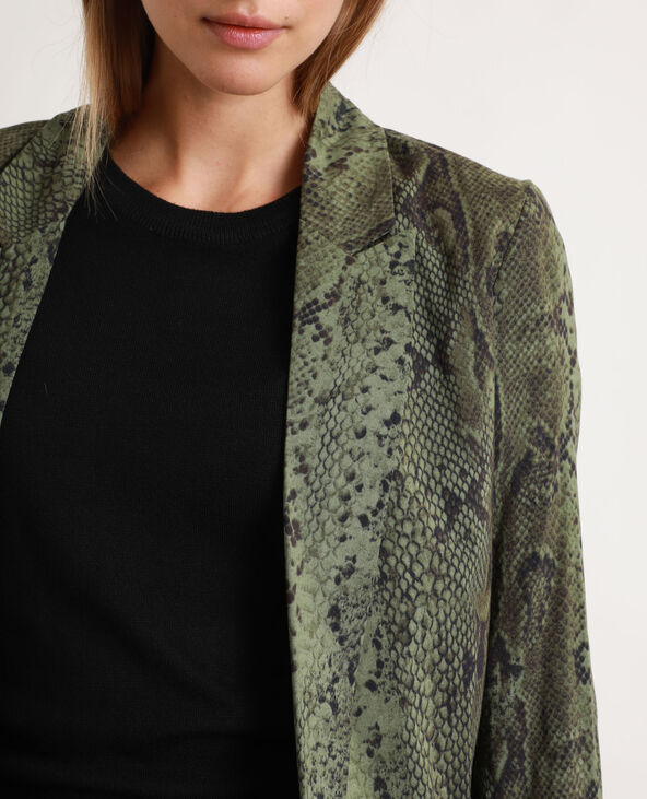 Blazer imprimé serpent vert kaki - Pimkie