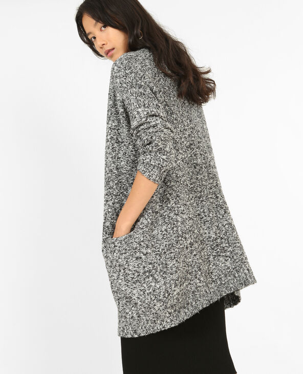 Long gilet chaud gris chiné - Pimkie