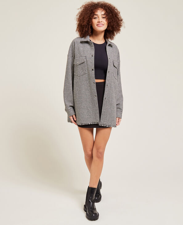 Surchemise en tweed noir - Pimkie