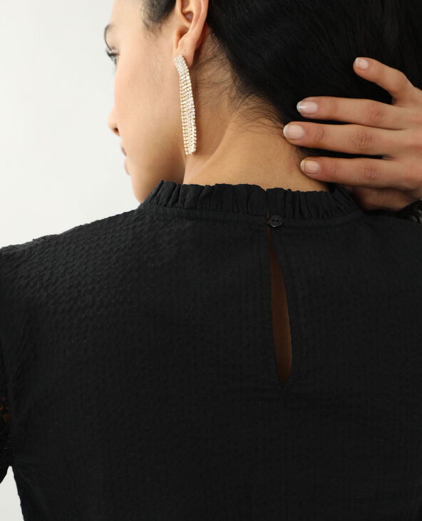 Blouse ajourée noir - Pimkie