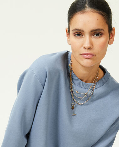 Sweat col rond bleu - Pimkie